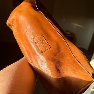 Brown genuine leather J. Crew shoulder bag
